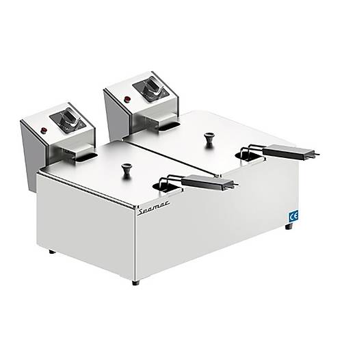 SEAMAC FRE10 ift Kapakl Fritz, 5+5 L, Elektrikli
