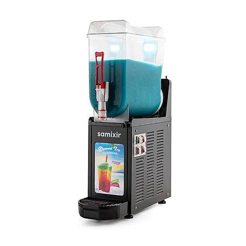 SAMXR SLUSH12 Allure Ice Slush Granita Milkshake ve Souk Meyve Suyu Dispenseri, 12 L, Siyah