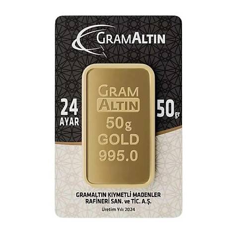 50 Gram 24 Ayar K�l�e Gram Alt�n