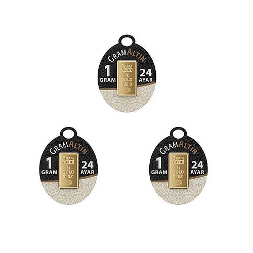3 Gram 24 Ayar K�l�e Gram Alt�n