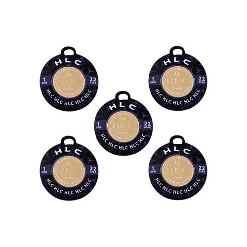 5 Adet 1 Gr 22 Ayar Gram Altn (Kark Marka)