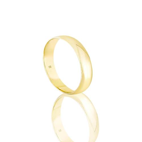 5 Mm Klasik Bombe Yeil Altn Alyans