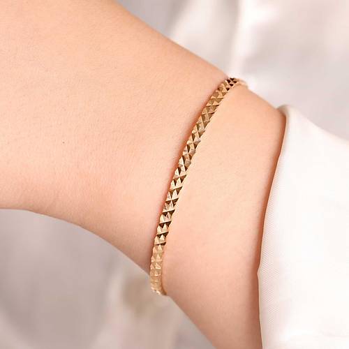 12 Gr 22 Ayar iliksiz Gzde Kristal Bilezik