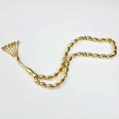 14 Ayar Altn Kalem nce lemeli Tesbih