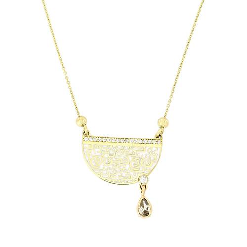 Altn Arap Alfabe Kolye