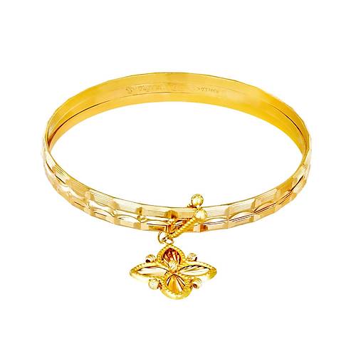 30 Gr 22 Ayar Alt�n Tarakl� Baget Charm Bilezik