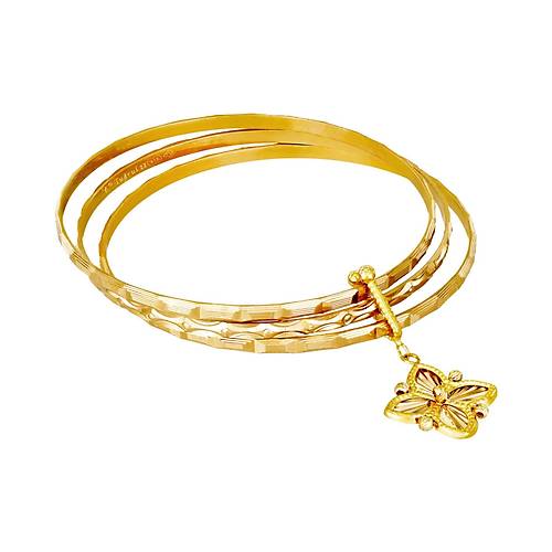 30 Gr 22 Ayar Alt�n Tarakl� Baget Charm Bilezik