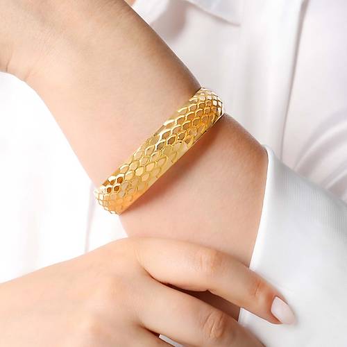 15 Gr(Gram) 15 Mm 22 Ayar iliksiz arnelli Balk Srt Bilezik