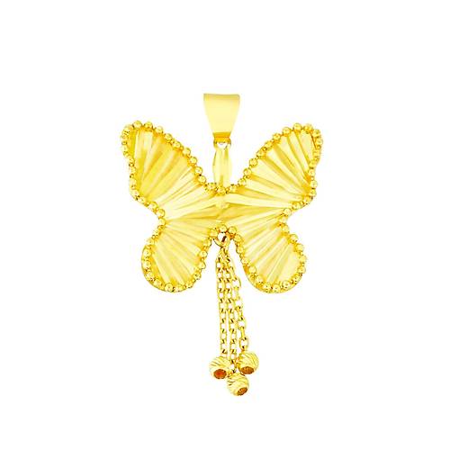 Altn Kelebek Kolye Ucu