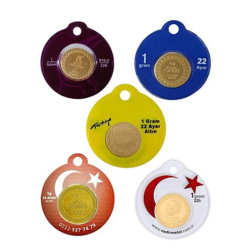 5 Adet 1 Gr 22 Ayar Gram Altn (Kark Marka)