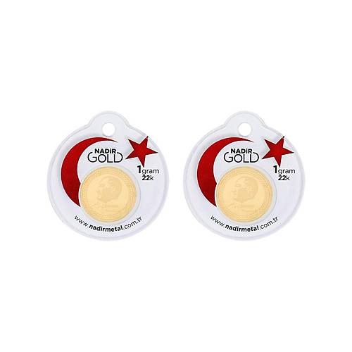 2 Adet 1 Gr 22 Ayar Gram Altn