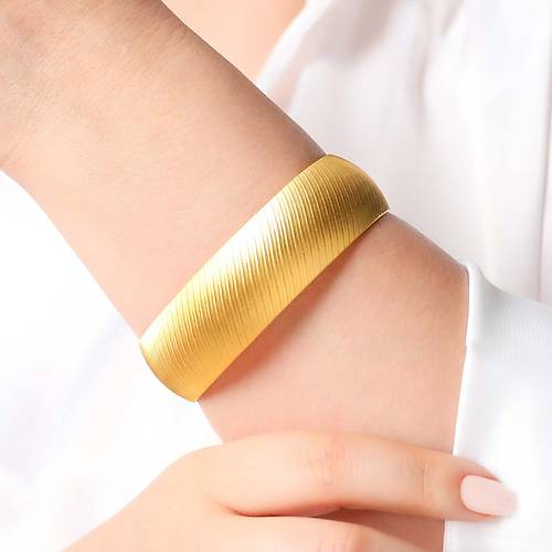 16 Gr(Gram) 15 Mm 22 Ayar iliksiz arnelli Yan Trabzon Bilezik