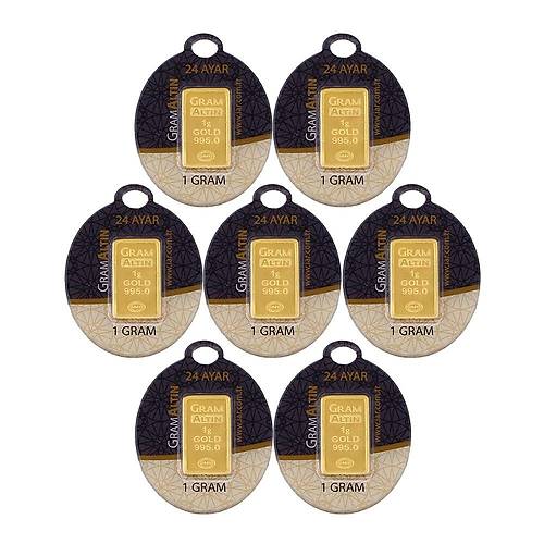 7 Gram (7x1 Adet) K�l�e Alt�n IAR 24 Ayar