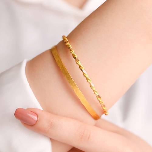 20 Gr (2*10) 22 Ayar iliksiz Dvme & Paftal Bilezik