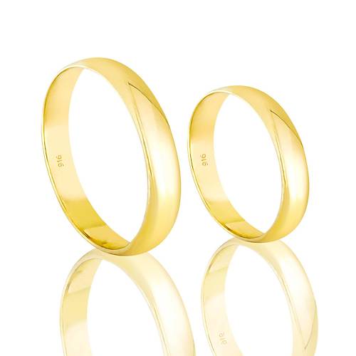 4 Mm Klasik Bombe 22 Ayar Altn Alyans