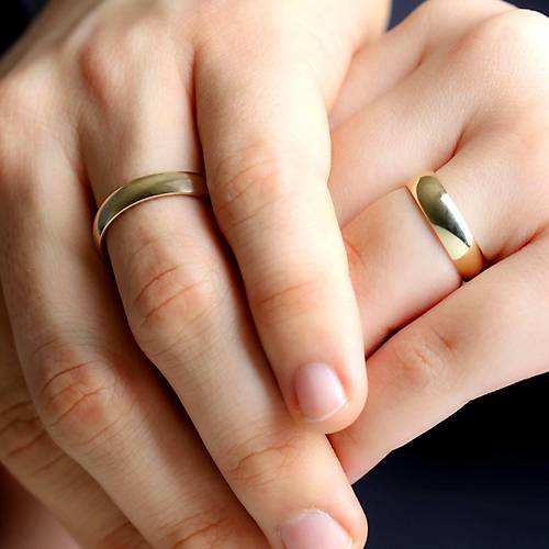 5 Mm Klasik Bombe Yeil Altn Alyans