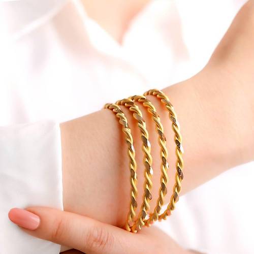 200 (4*50) Gr(Gram) 22 Ayar iliksiz Paftal Burma Bilezik