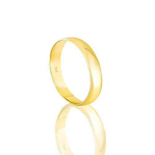 4 Mm Klasik Bombe 22 Ayar Altn Alyans