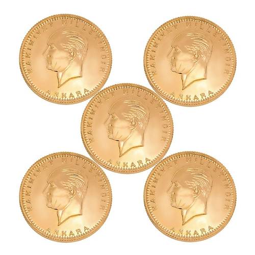 5 Adet Eski Tarihli Ata Lira