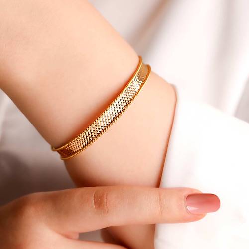 15 Gr 22 Ayar iliksiz Kristal Mira Bilezik