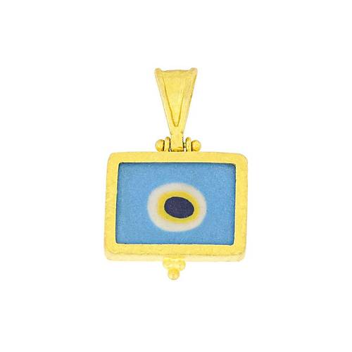Nazar Boncuklu Altn Gz Kolye Ucu