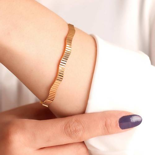 11 Gr (Gram) 22 Ayar iliksiz Birce Kesme Bilezik