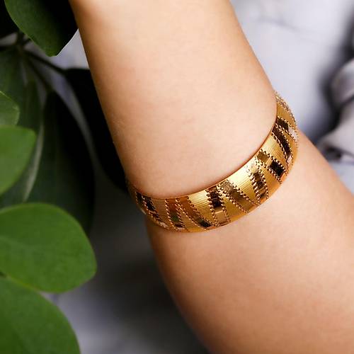 20 Gr(Gram) 18 Mm 22 Ayar iliksiz Merdiven Bilezik