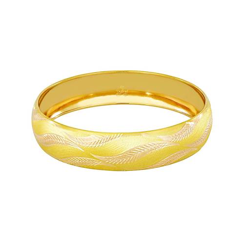 15 Gr(Gram) 15 Mm 22 Ayar iliksiz arnelli ift S Yaprak Bilezik