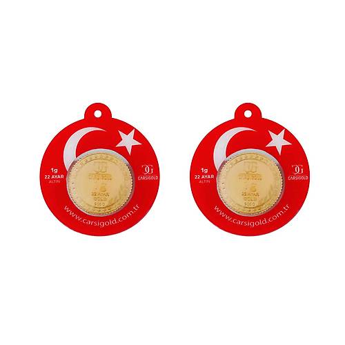 2 Adet 1 Gr 22 Ayar Gram Altn