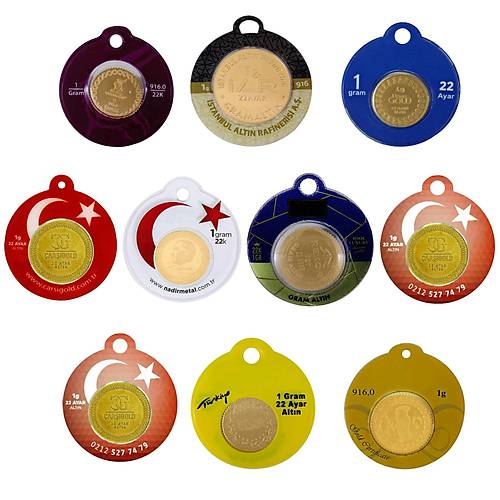 10 Adet 1 Gr 22 Ayar Gram Altn (Kark Marka)