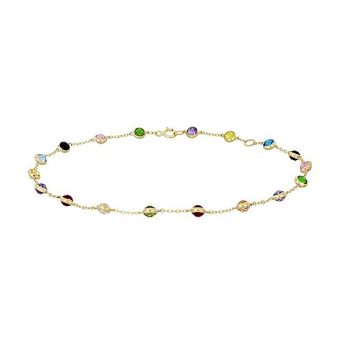Renkli Tal Altn Bileklik