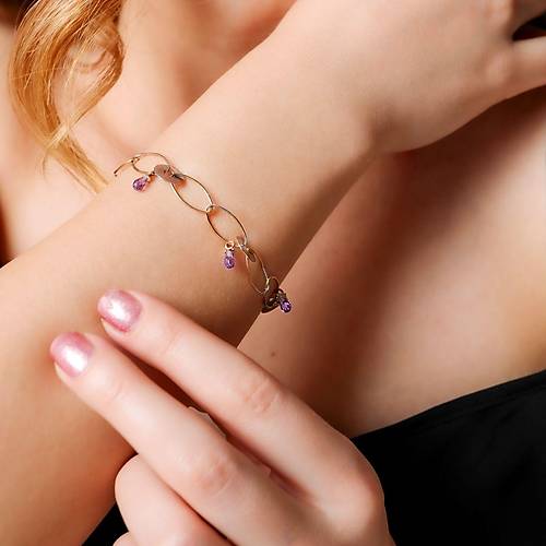 Renkli Tal Altn Bileklik