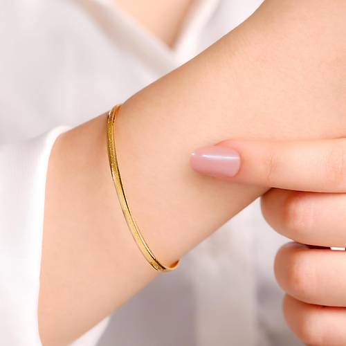 10 Gr 22 Ayar iliksiz Kum Kenarl Bilezik