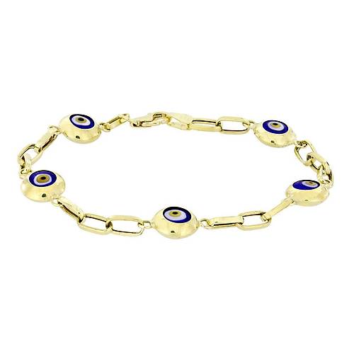 Nazar Boncuklu Altn Bileklik