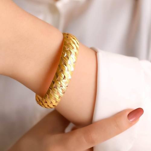 15 Gr 15 Mm 22 Ayar iliksiz arnelli Frfr Bilezik