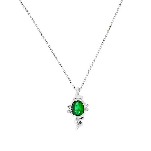 0,49 Ct P�rlanta Z�mr�t Kolye
