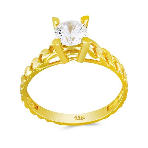 22 Ayar Altn Tekta Yzk