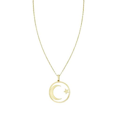 Altn Ay Yldz Kolye
