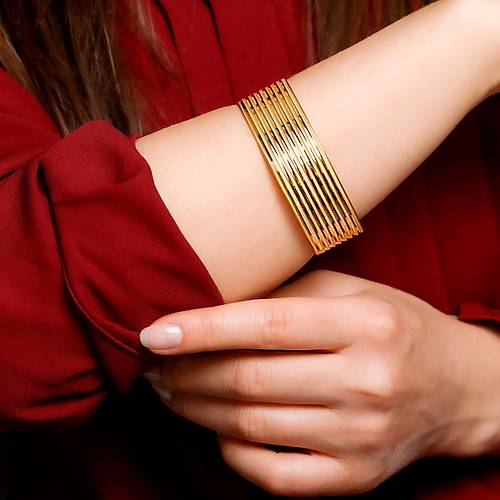 20 Gr(Gram) 20 Mm 22 Ayar iliksiz Dz izgi Bilezik