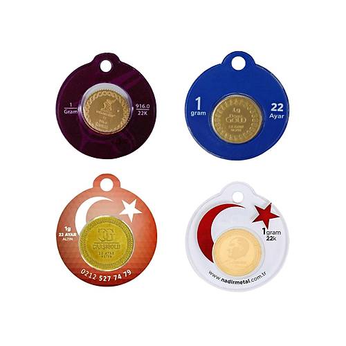 4 Adet 1 Gr 22 Ayar Gram Altn (Kark Marka)