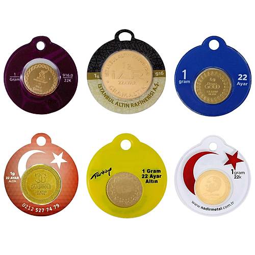 6 Adet 1 Gr 22 Ayar Gram Altn (Kark Marka)