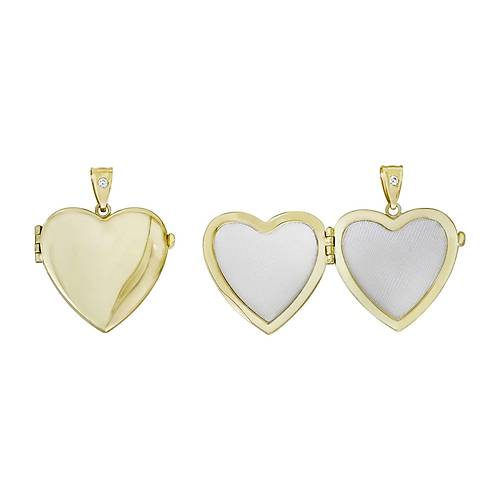 Kapakl Resimlikli 14 Ayar Altn Kolye Ucu