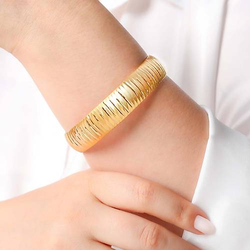 15 Gr(Gram) 15 Mm 22 Ayar iliksiz arnelli T62 Bilezik