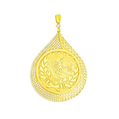 Altn Osmanl Tural ereveli Kolye Ucu