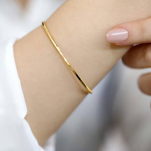 25 Gr 22 Ayar Oluklu Ajda iliksiz Bilezik