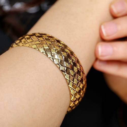 25 Gr 20 Mm 22 Ayar iliksiz Aynal Baklava Bilezik