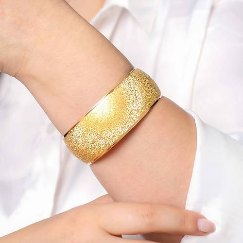 25 Gr(Gram) 20 Mm 22 Ayar iliksiz Lazerli Cnc Bilezik