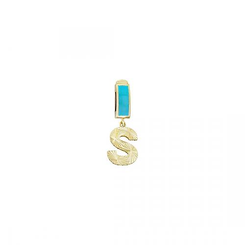 Altn S Harfi Charm Kolye Ucu