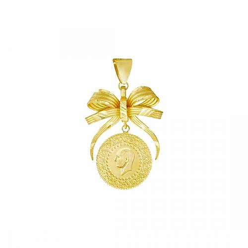 22 Ayar Altn Bask Kolye Ucu