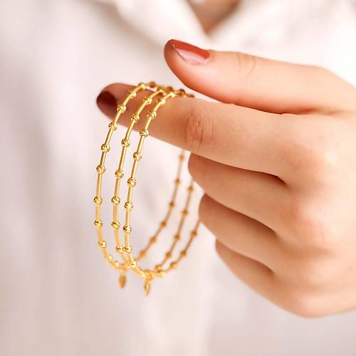 7 Gr 22 Ayar iliksiz Dorika Toplu Ajda Bilezik